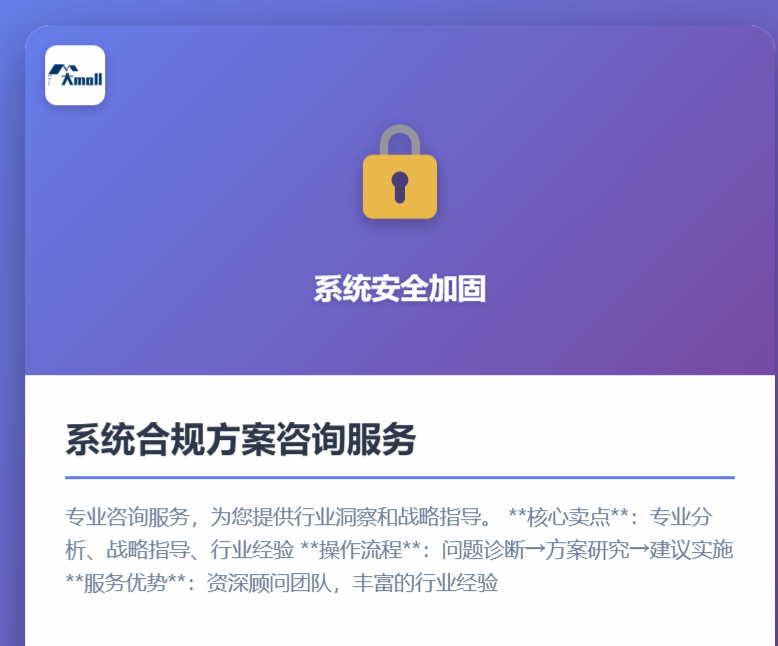 系统合规方案咨询服务
